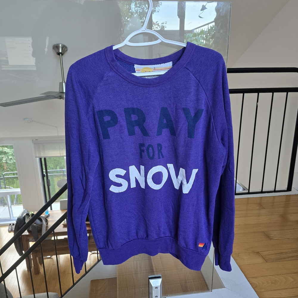 Aviator Nation Purple Crew Neck Sweater